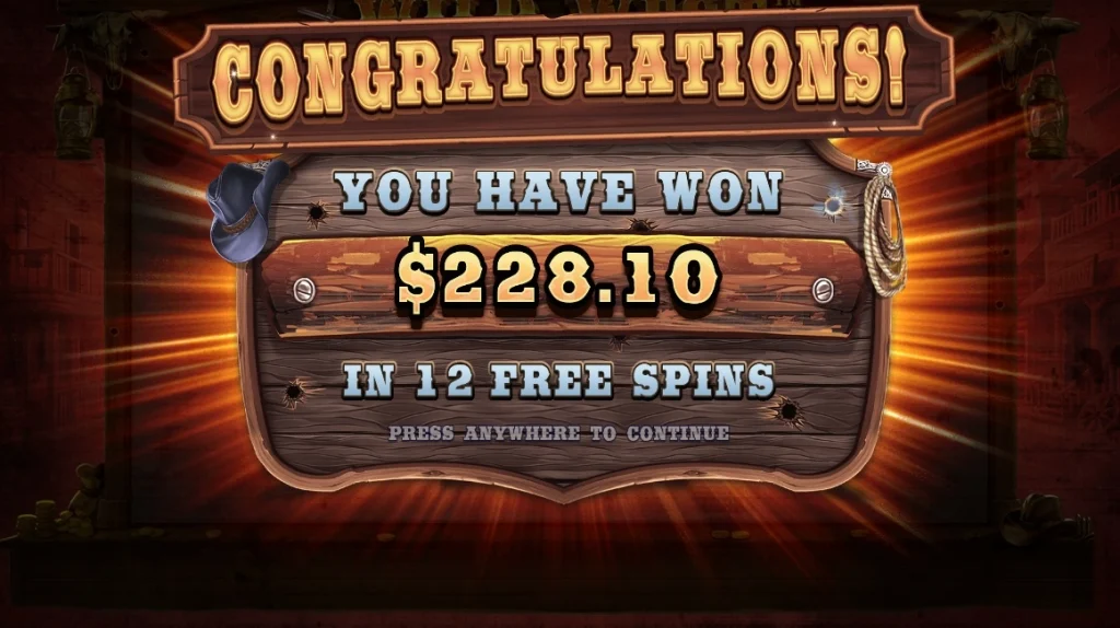 Wild West Gold win