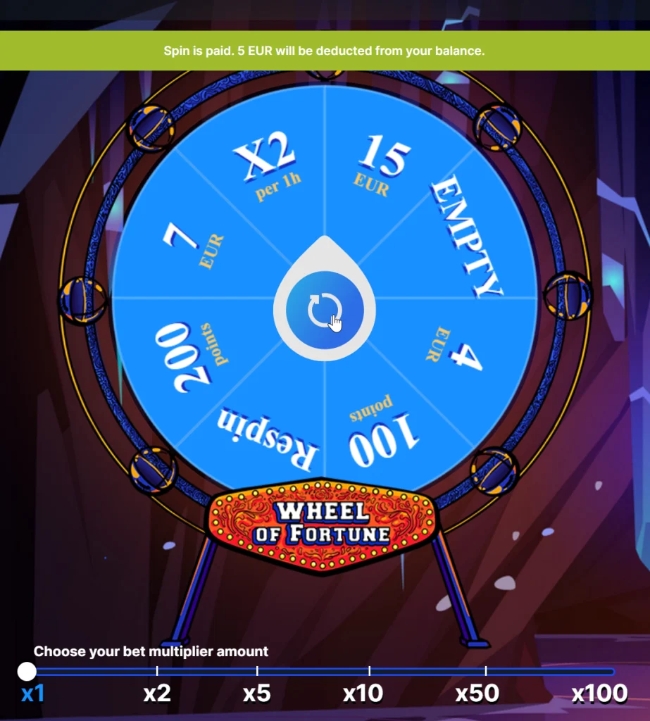 Free Spin Game at ICE Casino