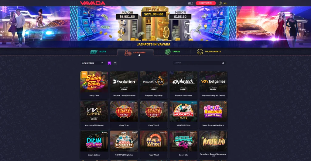 Live games at Vavada Casino