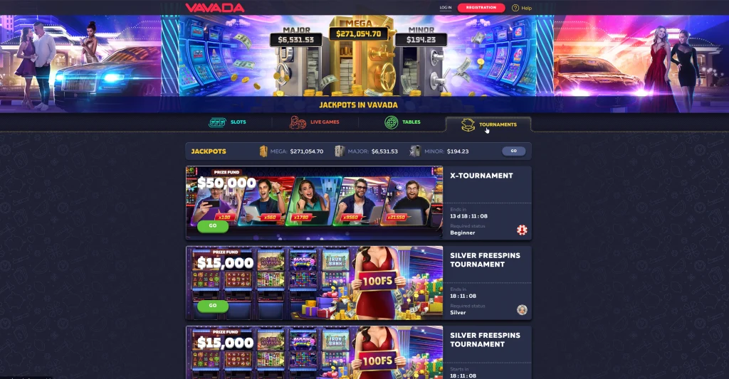 Tournaments at Vavada Casino